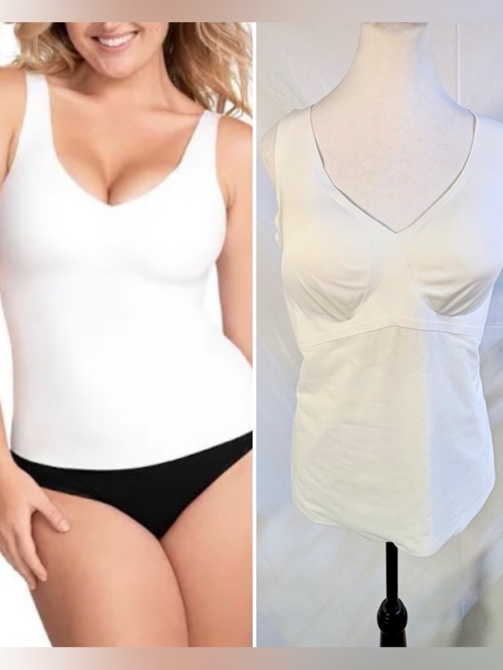 Honeylove LiftWear Tank Built-In Wireless Bra
Compression Shapewear Cami 3X💛